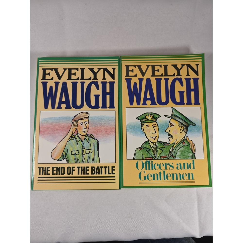 Evelyn Waugh 2 Book Lot Officers and Gentlemen End of the Battle Vintage PB